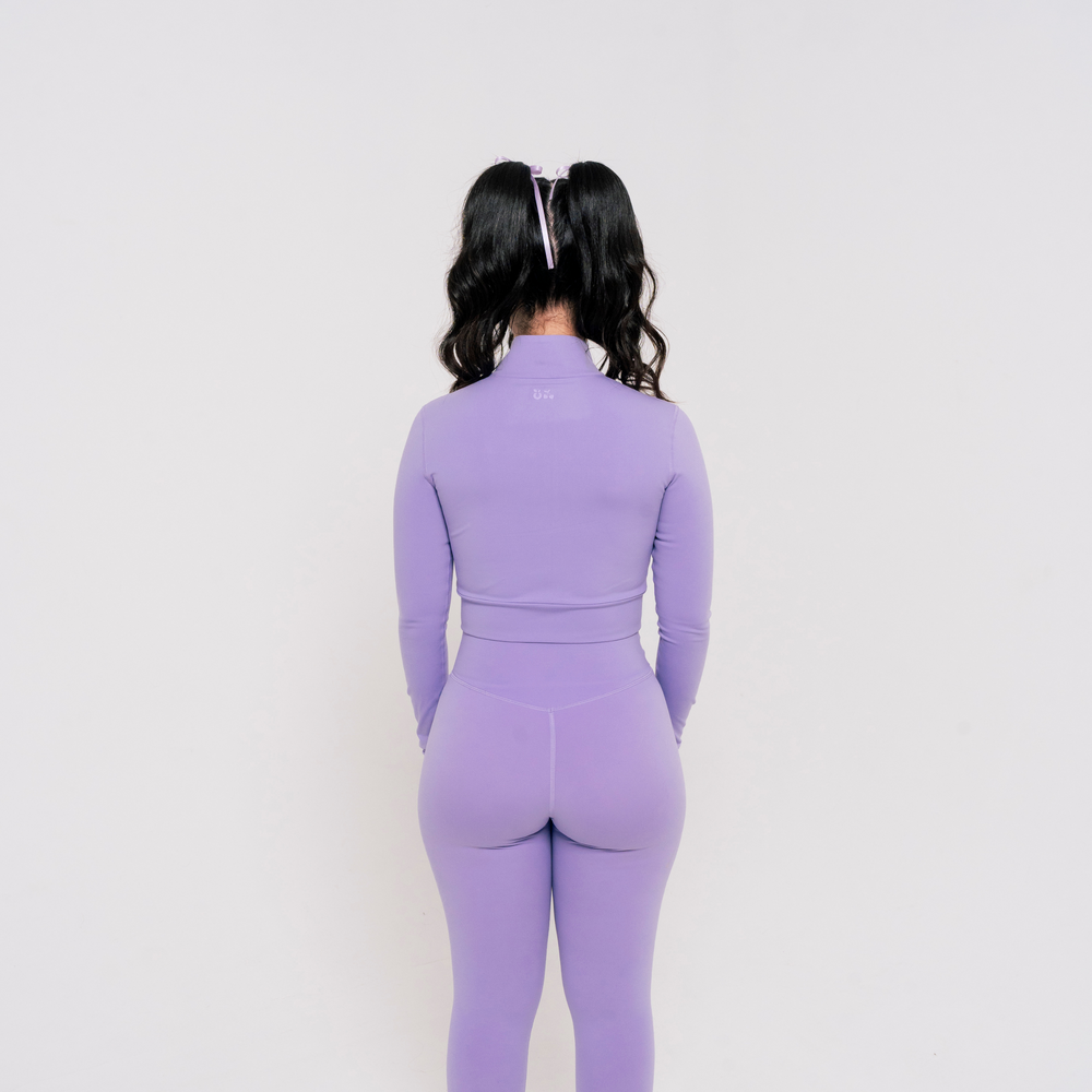 
                  
                    Load image into Gallery viewer, Lilac Cropped Zip Jacket
                  
                